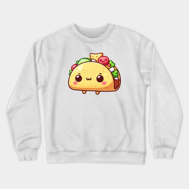 cute taco mexican food Crewneck Sweatshirt by fikriamrullah